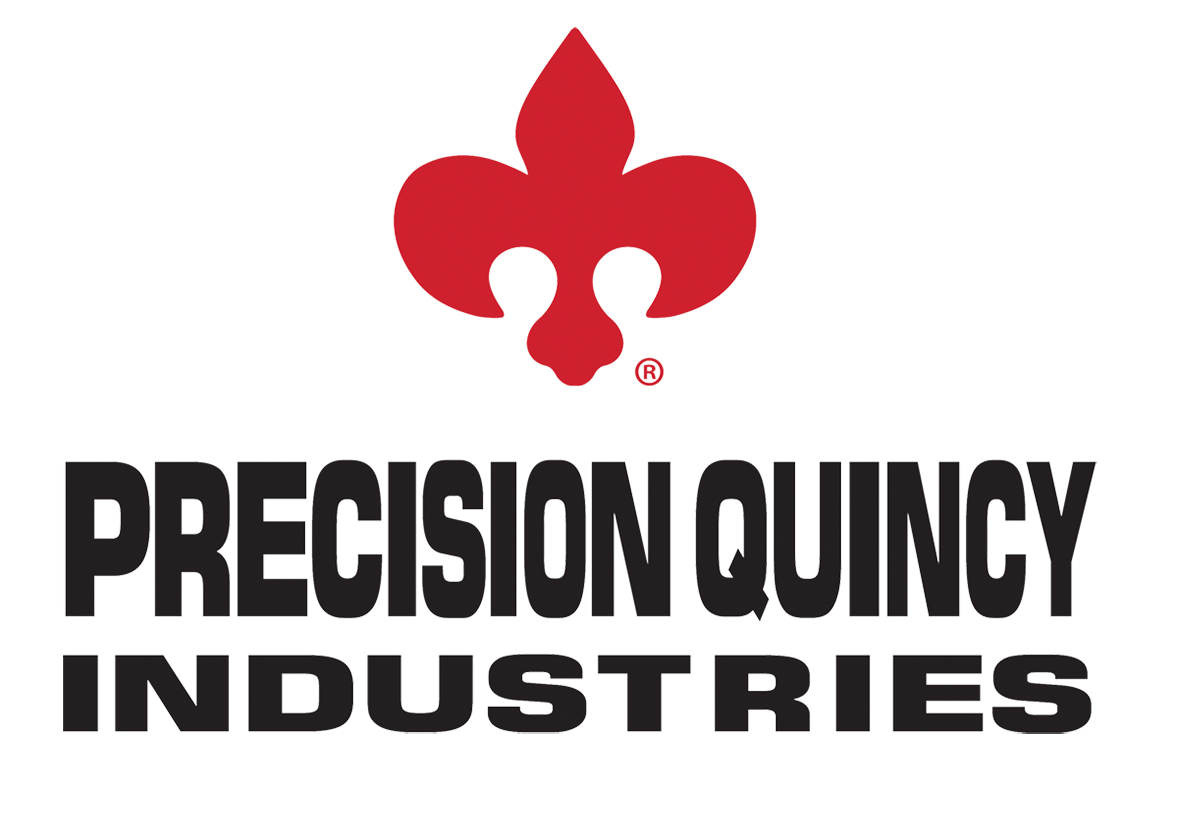 Precision Quincy Industries Industrial Shelters 2021 Logo with Fleur-de-lis Transparent Background